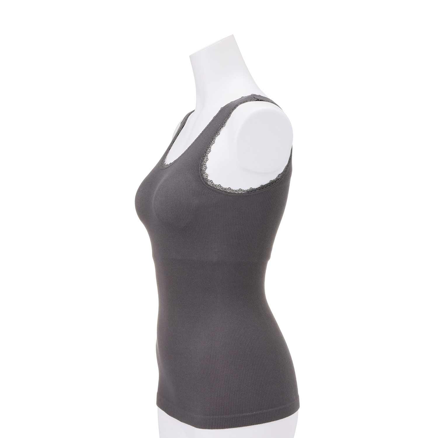 美人工房 抗菌防臭 なめらかモダール混 カップ付リブタンクトップ ２枚セット