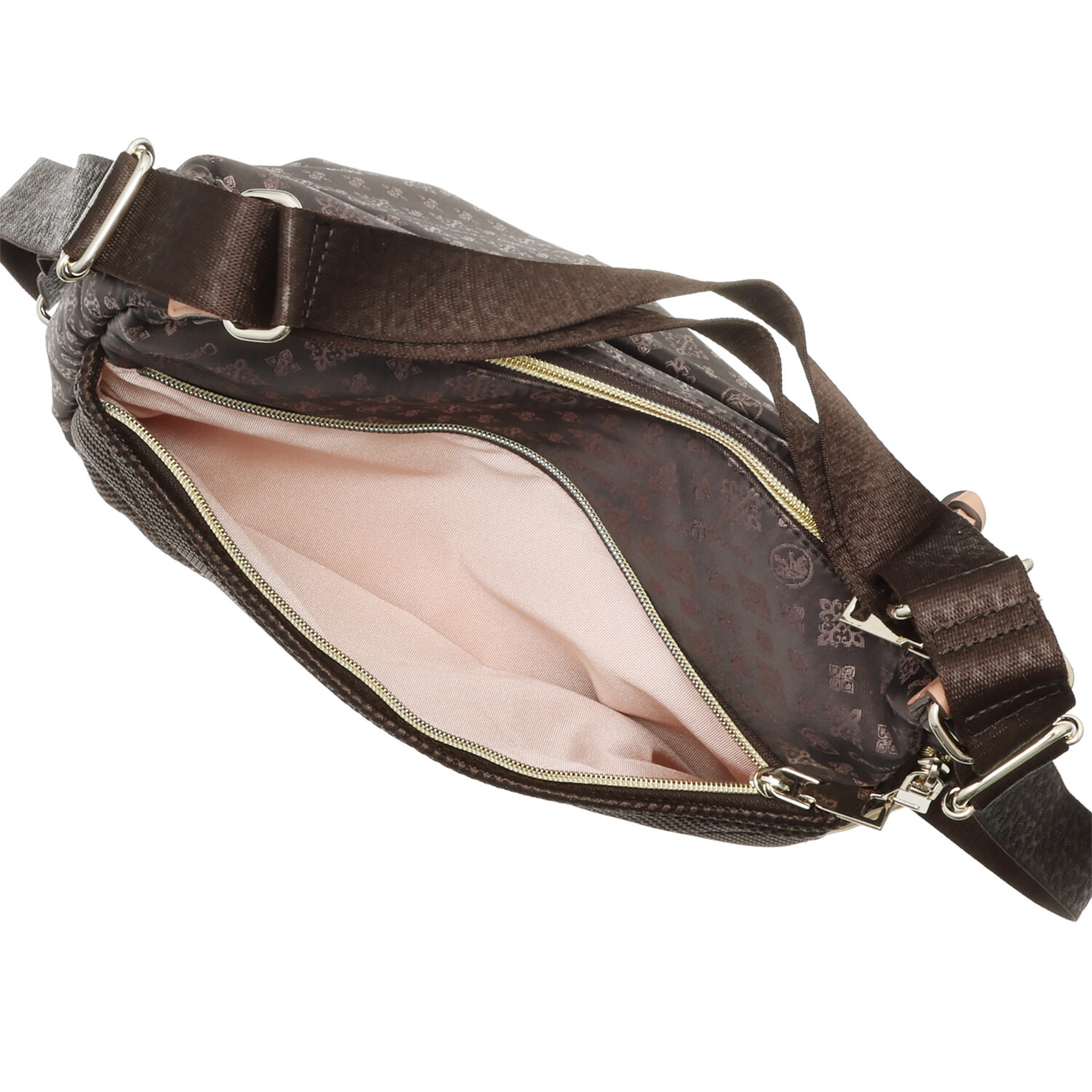 クリスチャン　オリビエ はっ水ジャガード モノグラム柄 クロスポケット 軽量２ウェイ ショルダーリュック  
