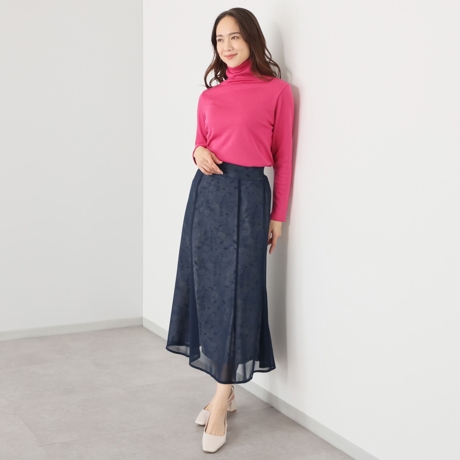 ココンライフ　ドゥ 吸湿発熱・吸放湿 ふんわり裏シャギー ボトルネックプルオーバー