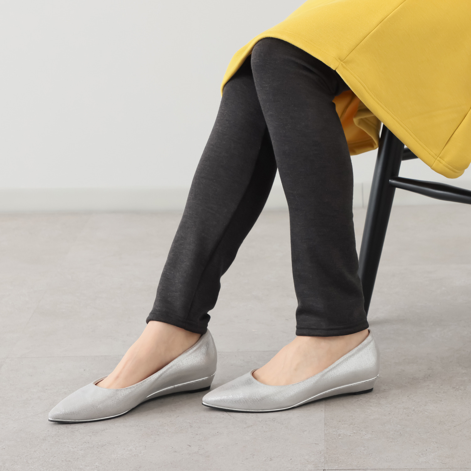 ココンライフ　ドゥ 吸湿発熱・吸放湿 ふんわり裏シャギー ロング丈レギンス