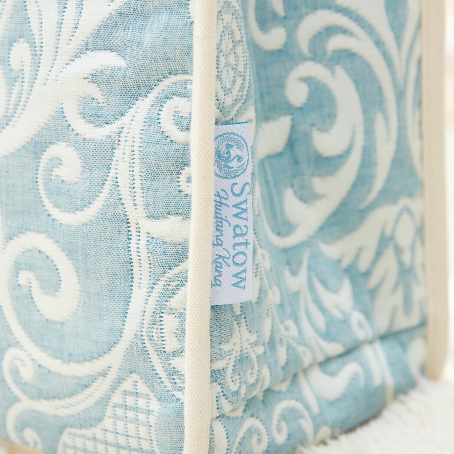 スワトウ刺しゅう協会 認定デザイン ジャガード織 インテリア収納バッグ ＜プティ＞