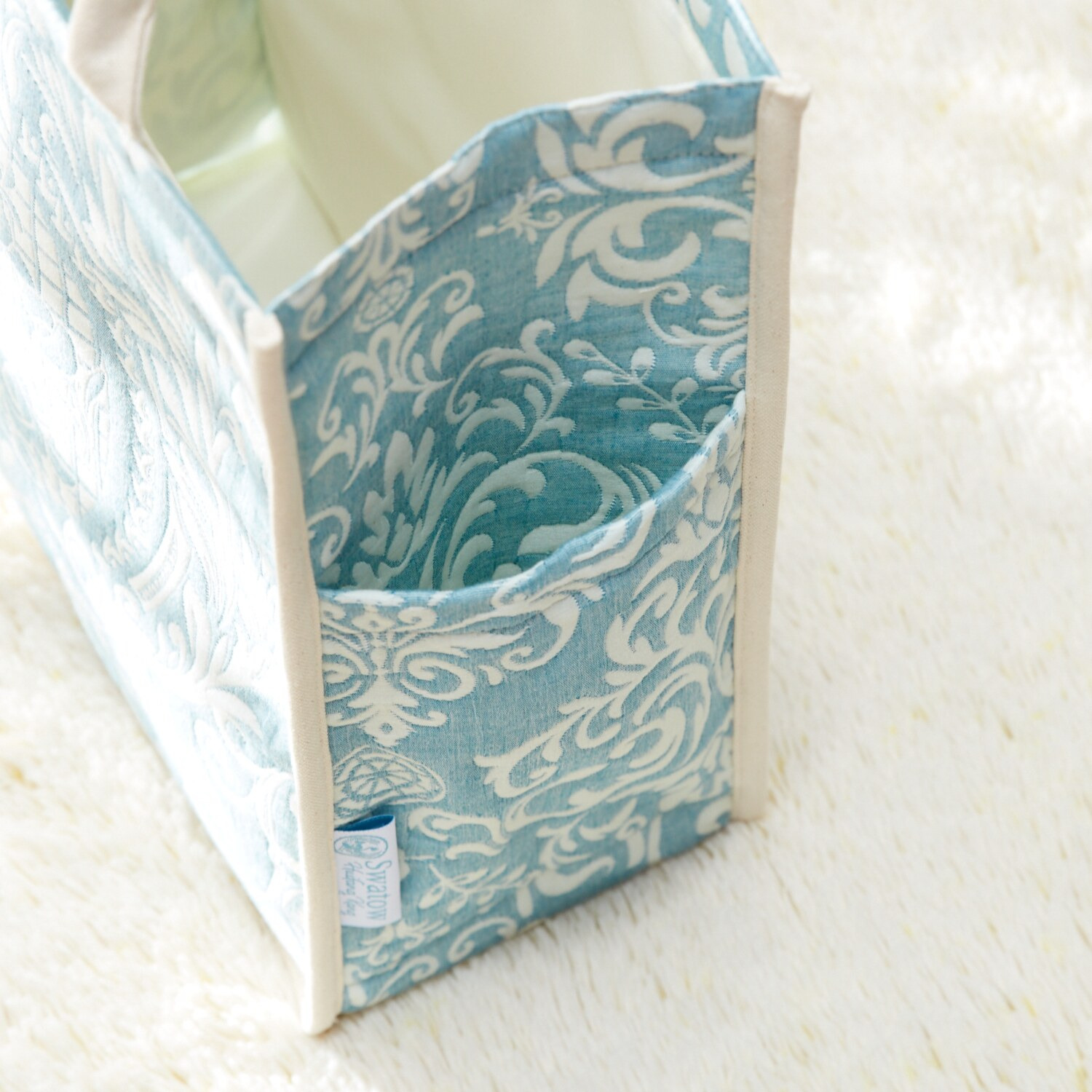 スワトウ刺しゅう協会 認定デザイン ジャガード織 インテリア収納バッグ ＜プティ＞