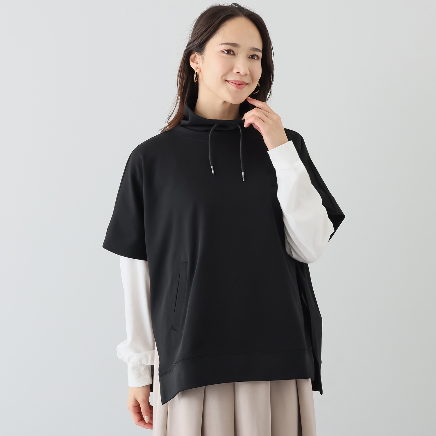 ヨーコモリモト ボリュームネック デザインベスト