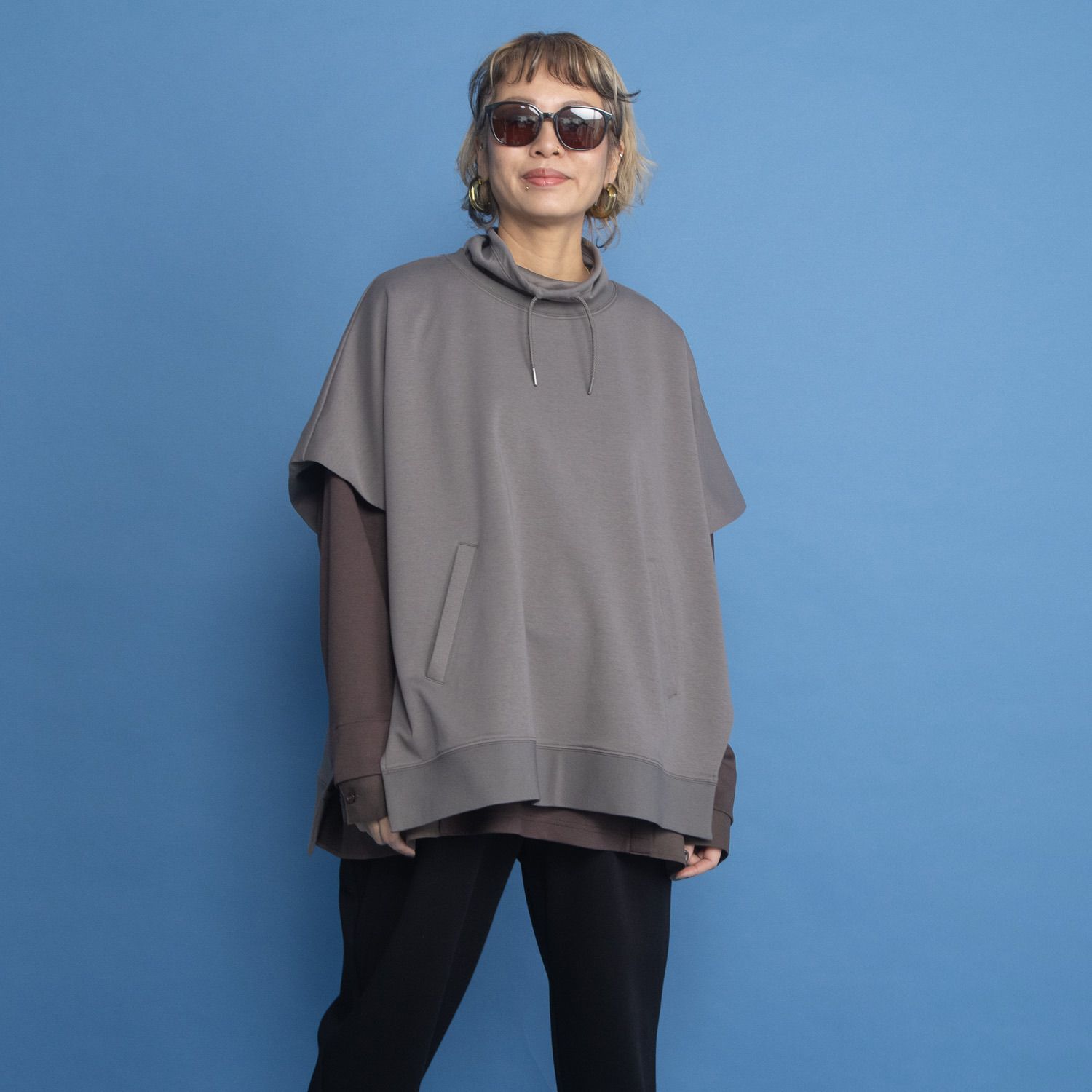 ヨーコモリモト ボリュームネック デザインベスト