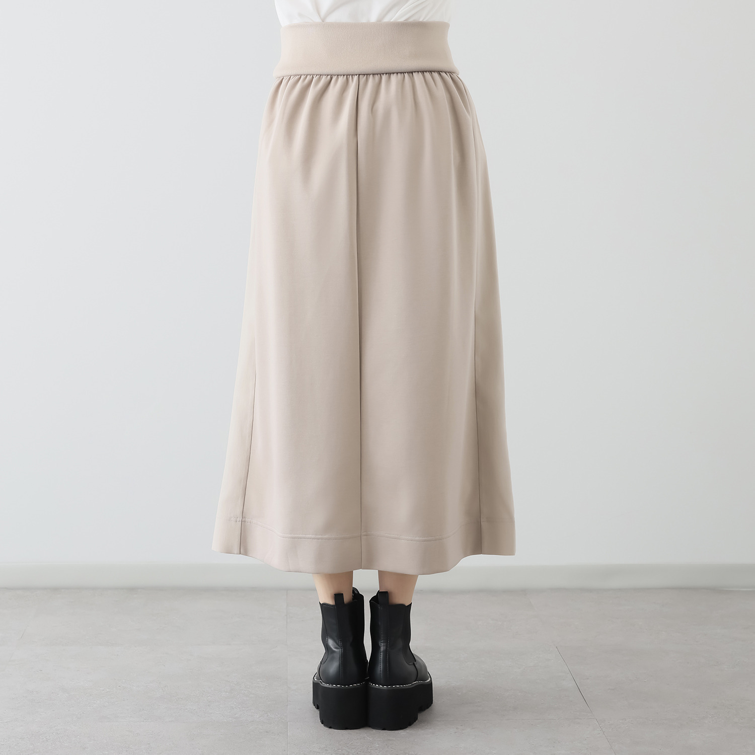 ヨーコモリモト タックデザイン ロングスカート