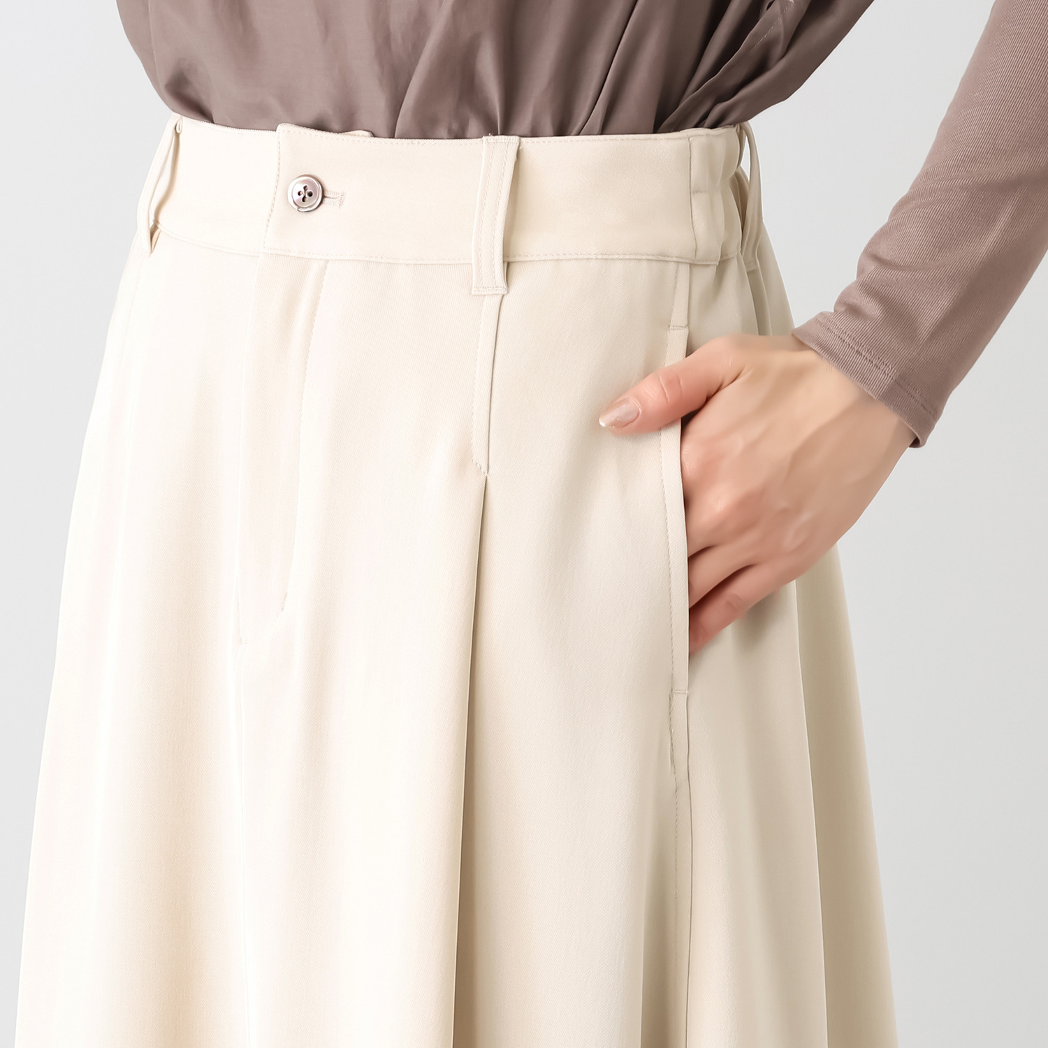 ヤエアジュテ タック＆フレアー ラクしてスタイルＵＰ 魅せるロングスカート