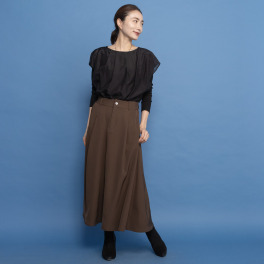 ヤエアジュテ タック＆フレアー ラクしてスタイルＵＰ 魅せるロングスカート