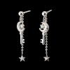 ドルチェモダール シルバー オパール＆ＣＺ 鍵モティーフ 星月チャームピアス