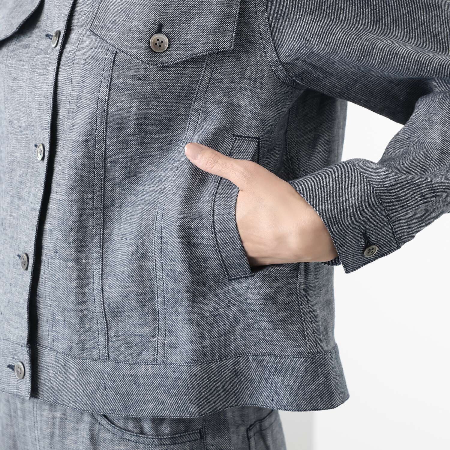 レア　ジェム リネンツイルで優雅に装う 大人の上質Ｇジャン