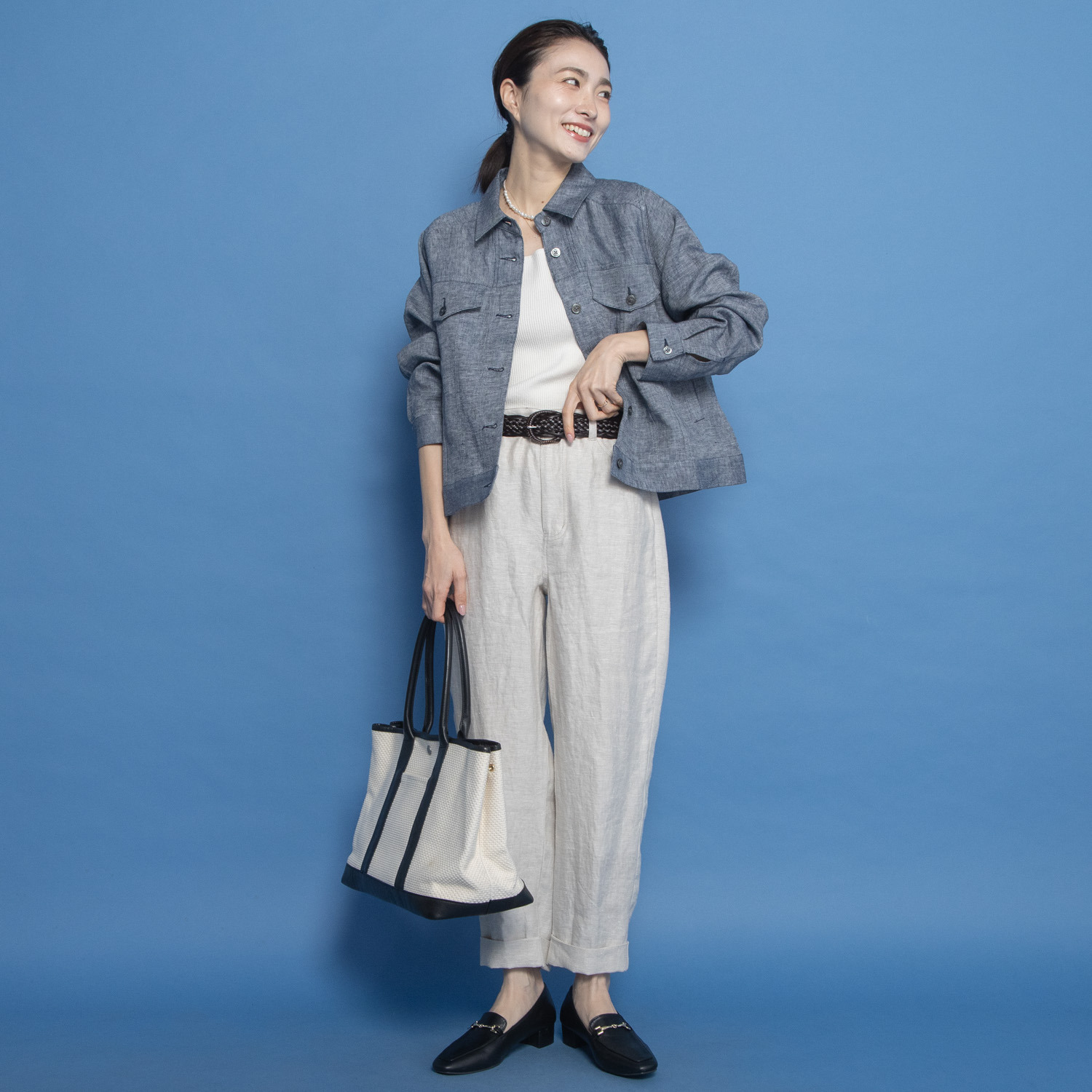 レア　ジェム リネンツイルで優雅に装う 大人の上質Ｇジャン