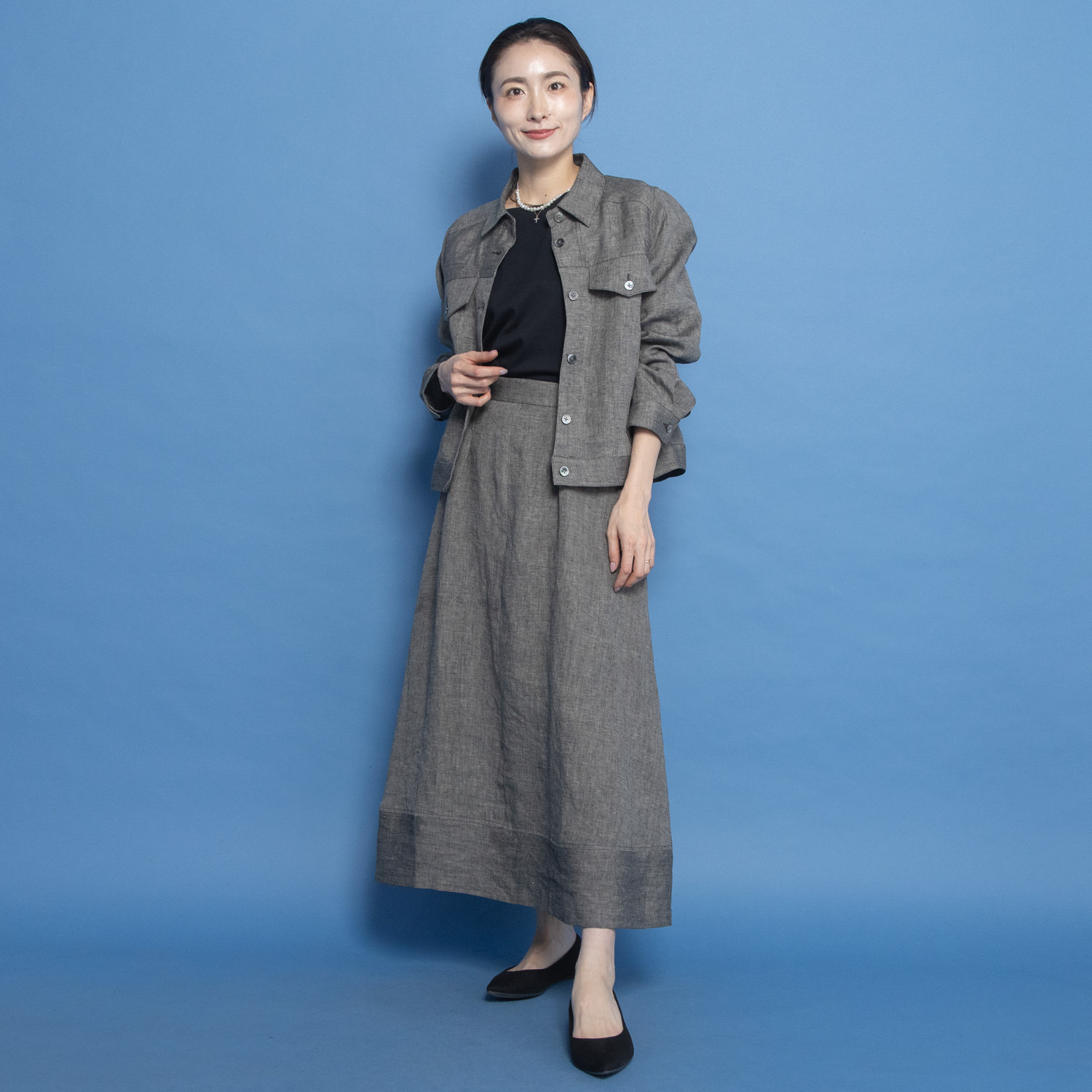 レア　ジェム リネンツイルで優雅に装う 大人の上質Ｇジャン