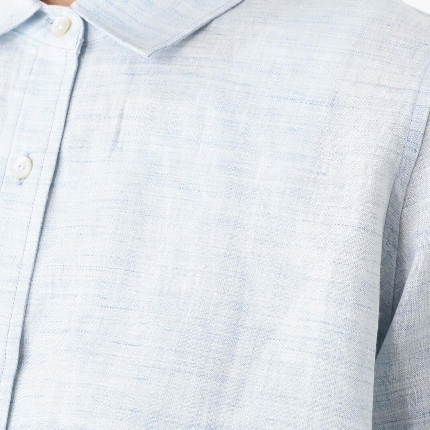 レア　ジェム リネントップ素材を 爽やかに涼やかに装う 上質シンプルブラウス