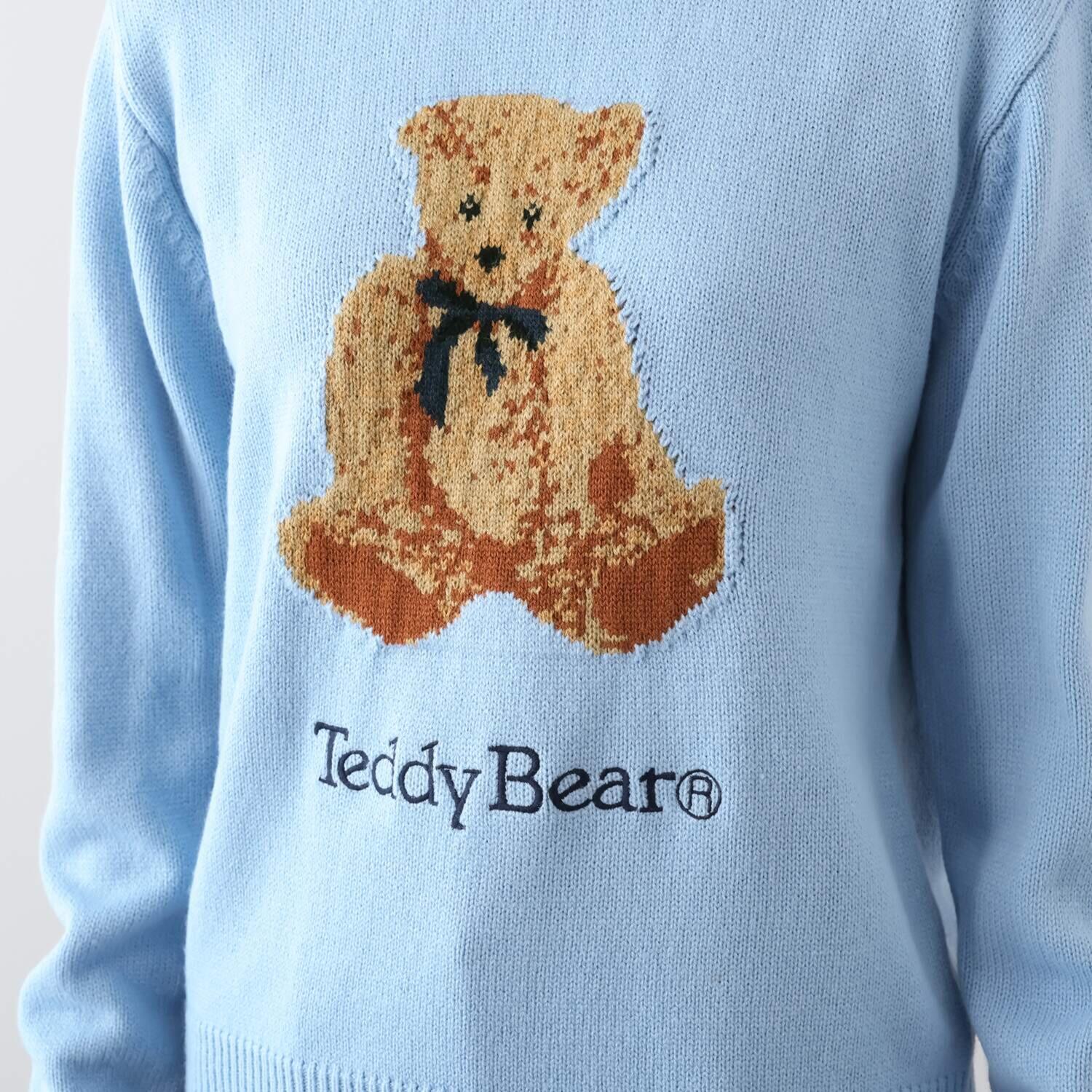 テディベア ローゲージ ジャガード ニットプルオーバー