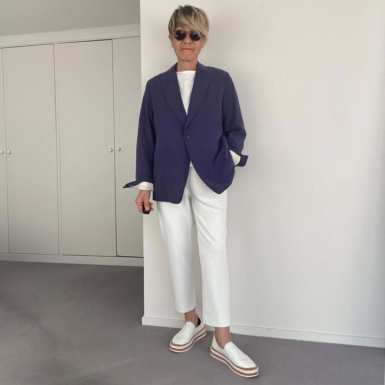 シャビージェンティール ピークドラペル ボックスシルエット テーラードジャケット