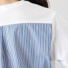 シャビージェンティール 後ろ身頃 ロンドンストライプ コンビネーションＴシャツ