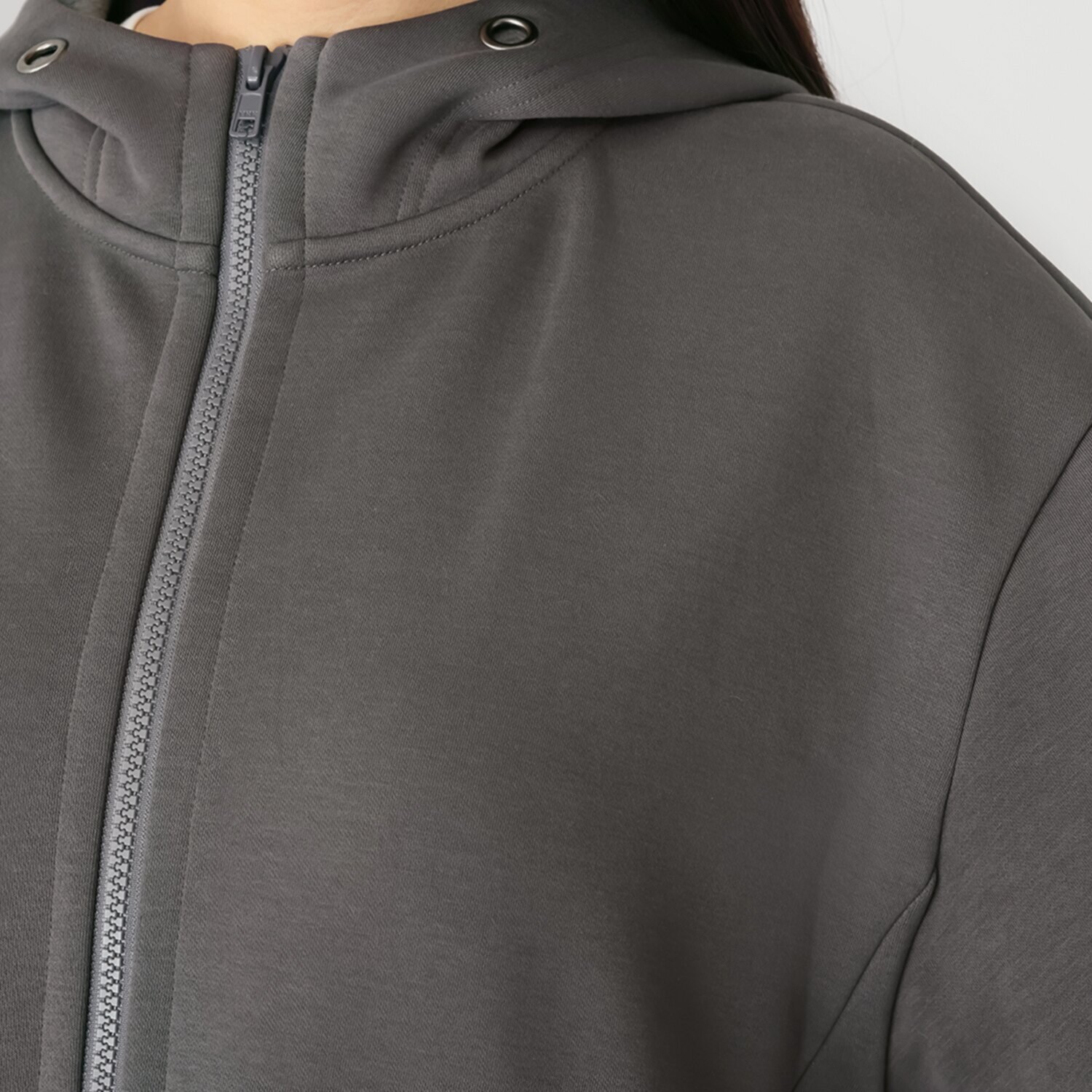 イシカワラボ★ヒトミ 裏ミンク調起毛 ソフトダンボール フーディーロングコート