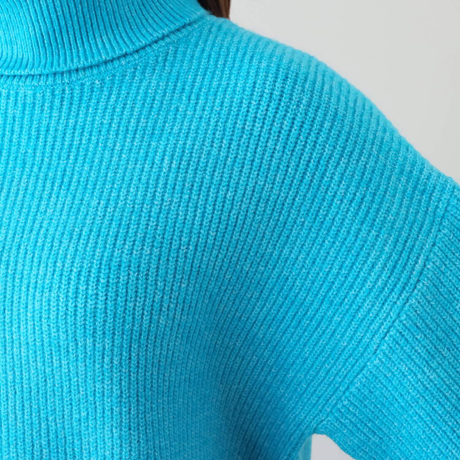 イシカワラボ★ヒトミ 片畦編 サイドファスナーデザイン ニットチュニック