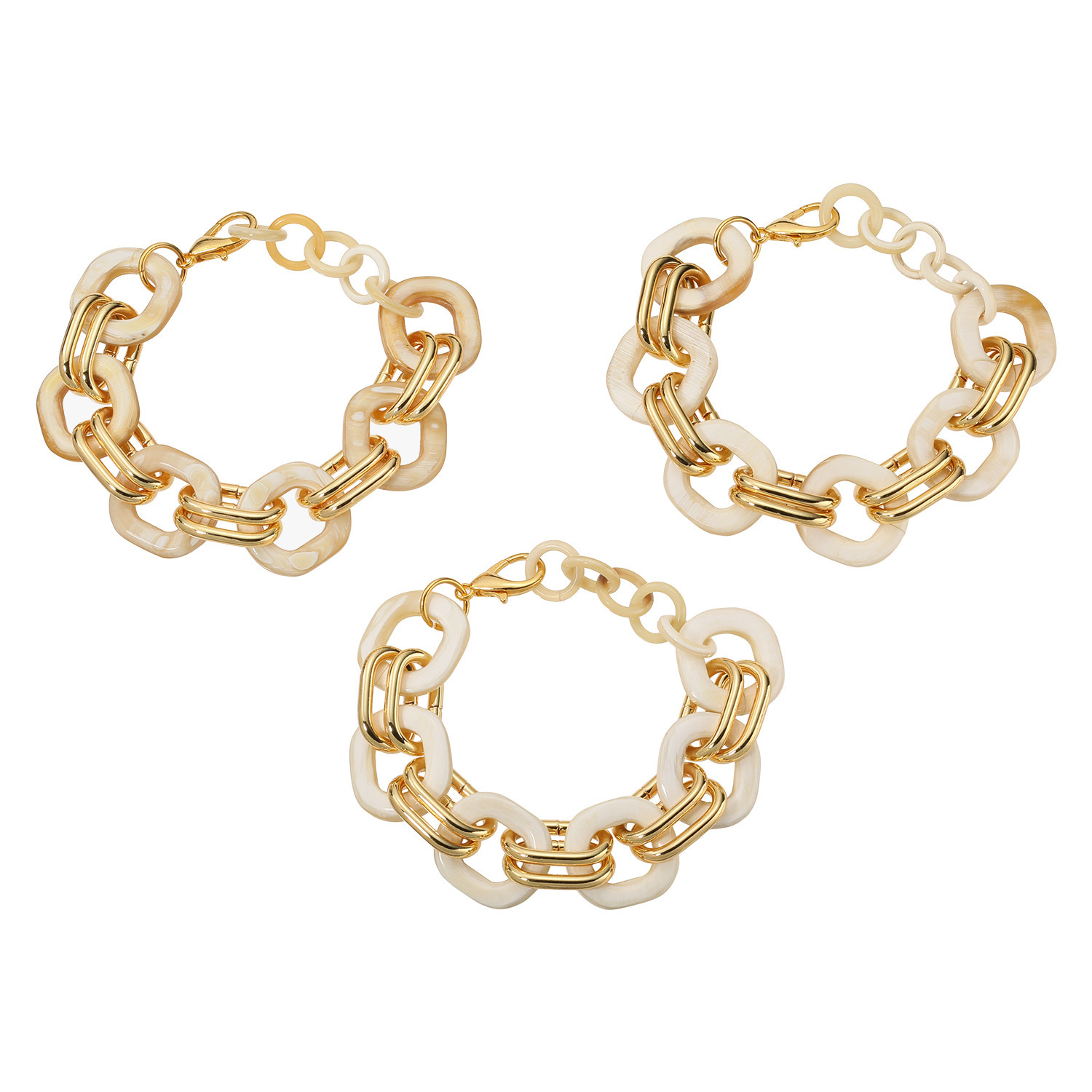 ミル・レーヴ 水牛 メタルミックス ブレスレット