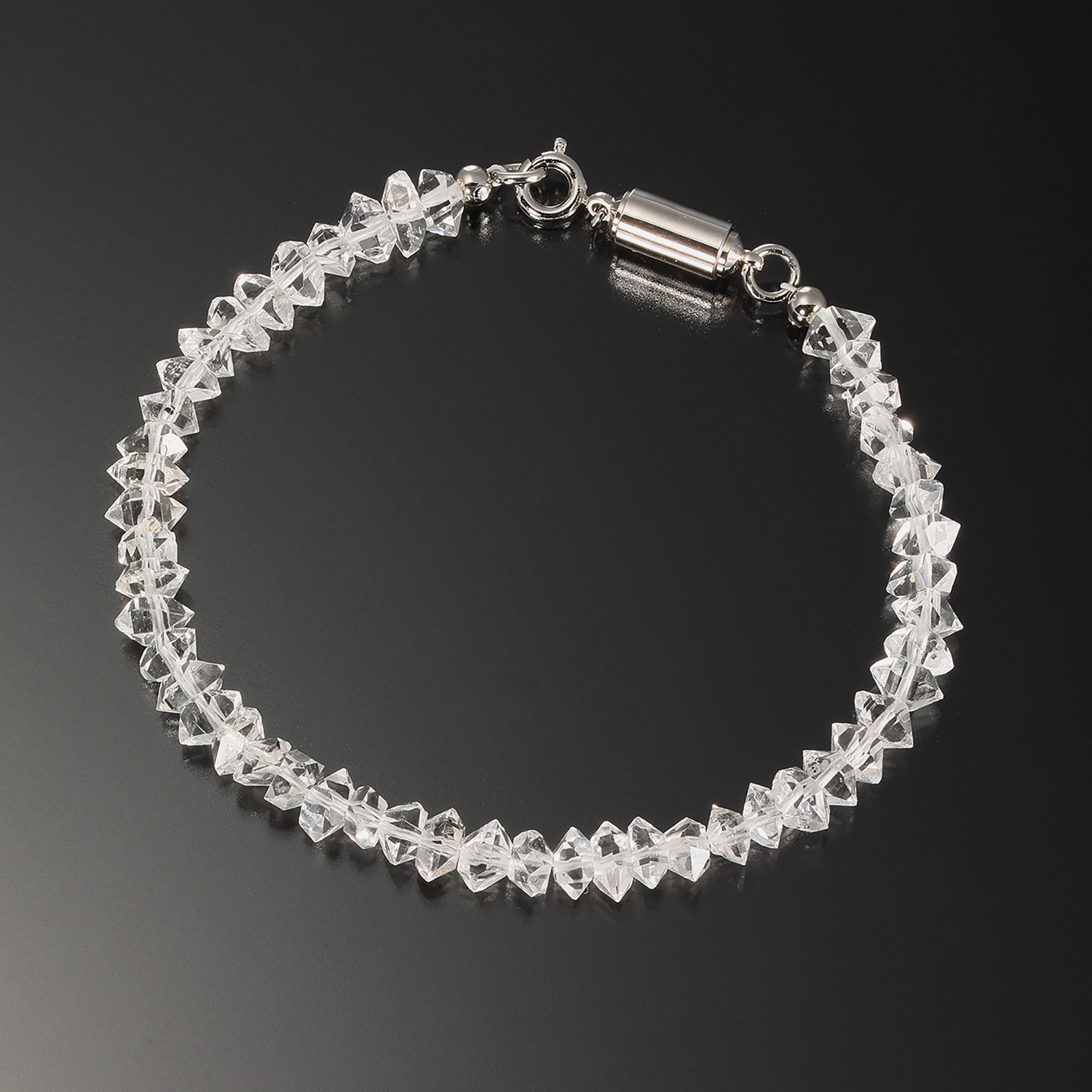 イーシア シルバー ハーキマーダイヤモンド ロッククリスタルクォーツ ブレスレット