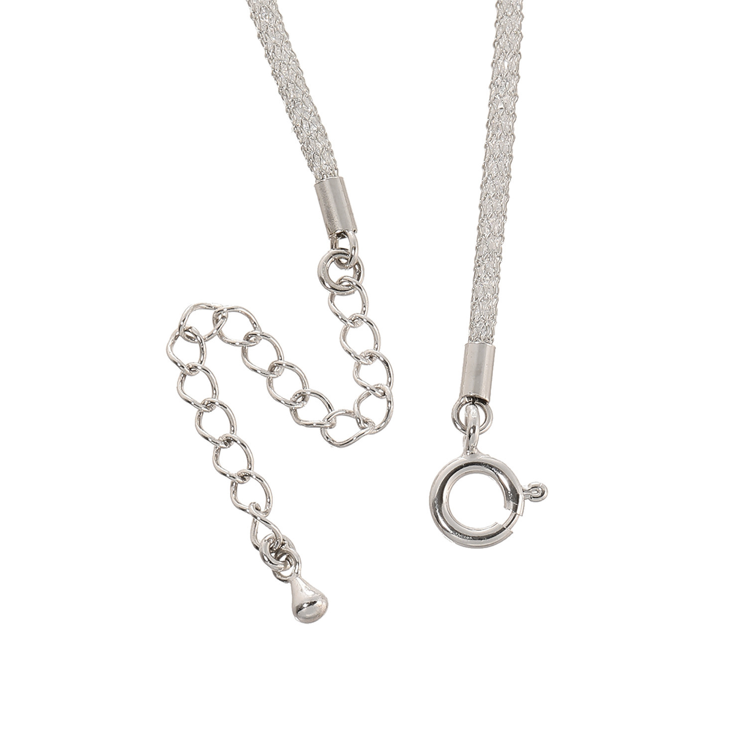 イーシア シルバー ブルートパーズ＆ ホワイトトパーズ＆ ＣＺ ペアシェイプペンダント