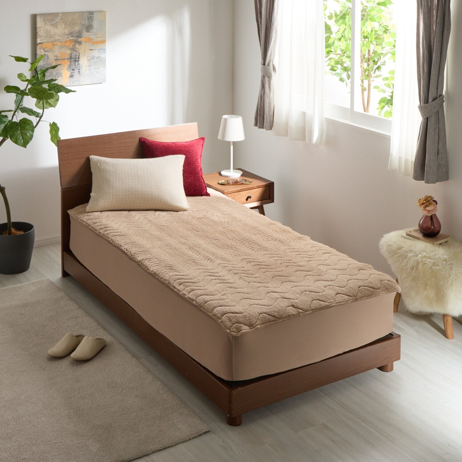 ｎｉｓｈｉｋａｗａ プラスワンで寝心地ＵＰ！ シーツとトッパーを一体化 あたたか＆サラッと快適 シートップ ＜シングル＞