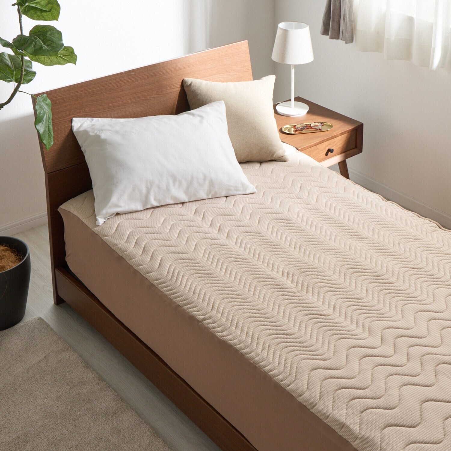 ｎｉｓｈｉｋａｗａ プラスワンで寝心地ＵＰ！ シーツとトッパーを一体化 あたたか＆サラッと快適 シートップ ＜ダブル＞