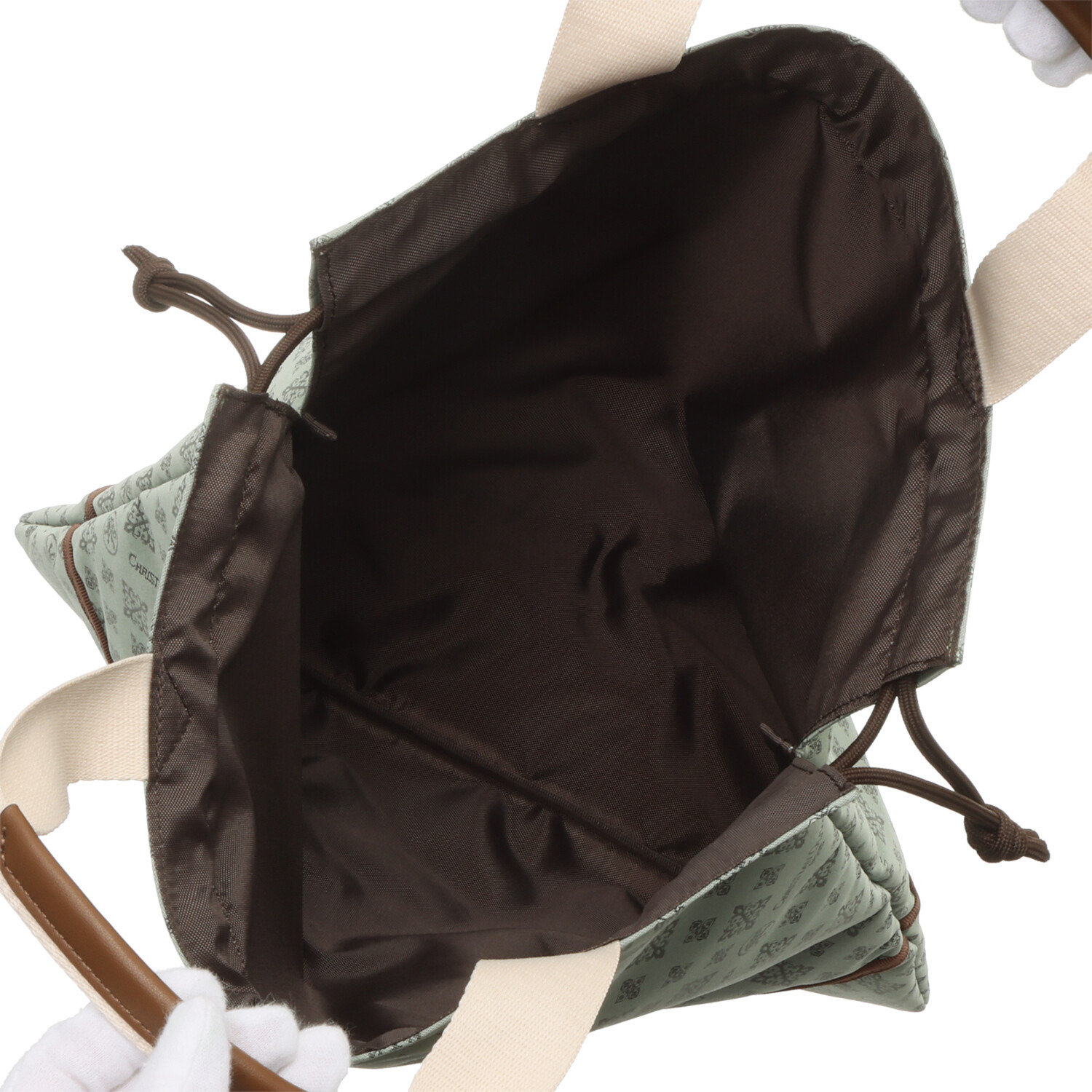 クリスチャン　オリビエ はっ水ジャガード モノグラム柄 軽量巾着式マルチバッグ