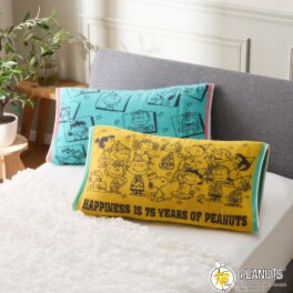 ＰＥＡＮＵＴＳ７５周年 スヌーピー のびのび タオルピローケース ２色組
