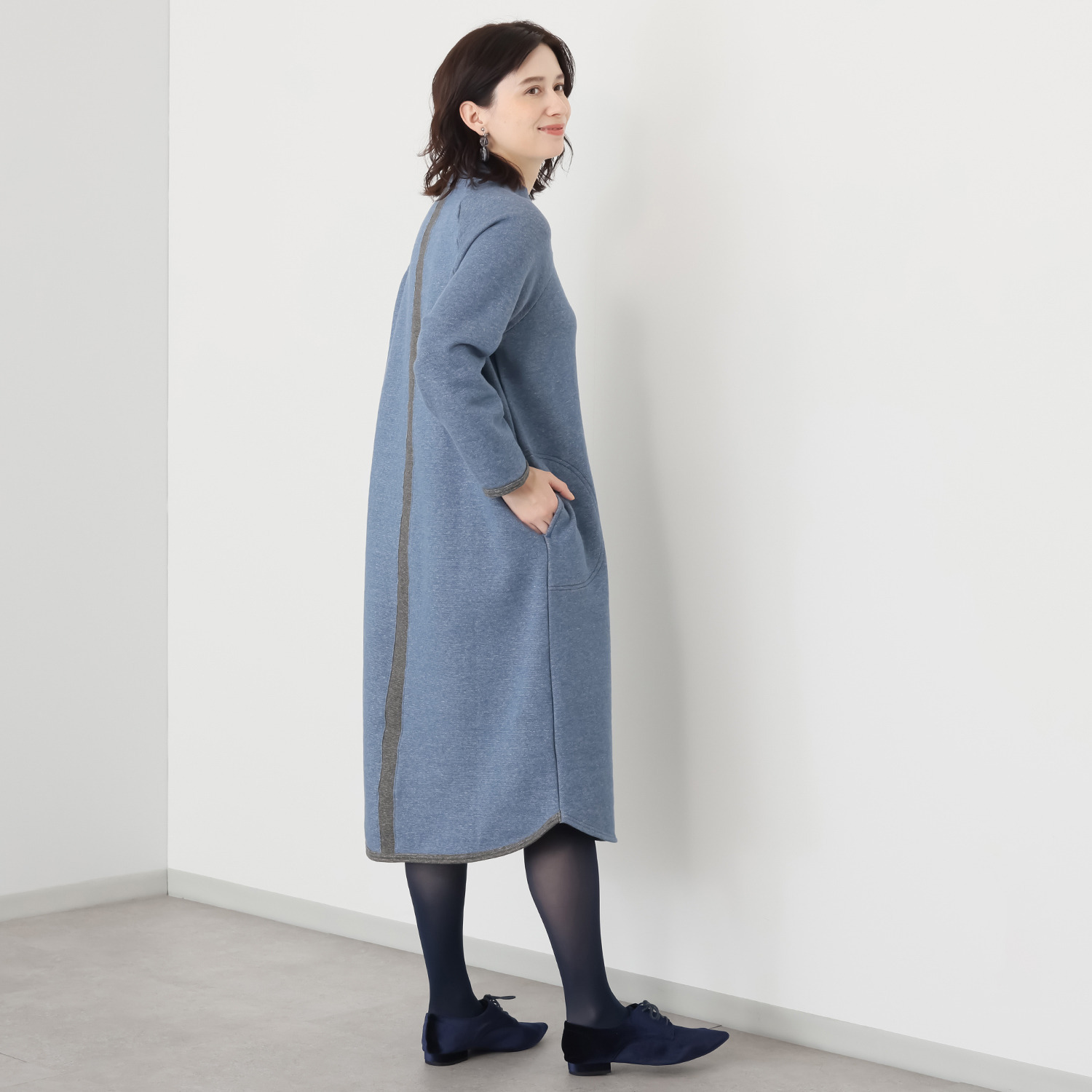 シロヤイチガントウキョウ リバーエース（Ｒ） 裏毛起毛 ラグランスリーブ ワンピース