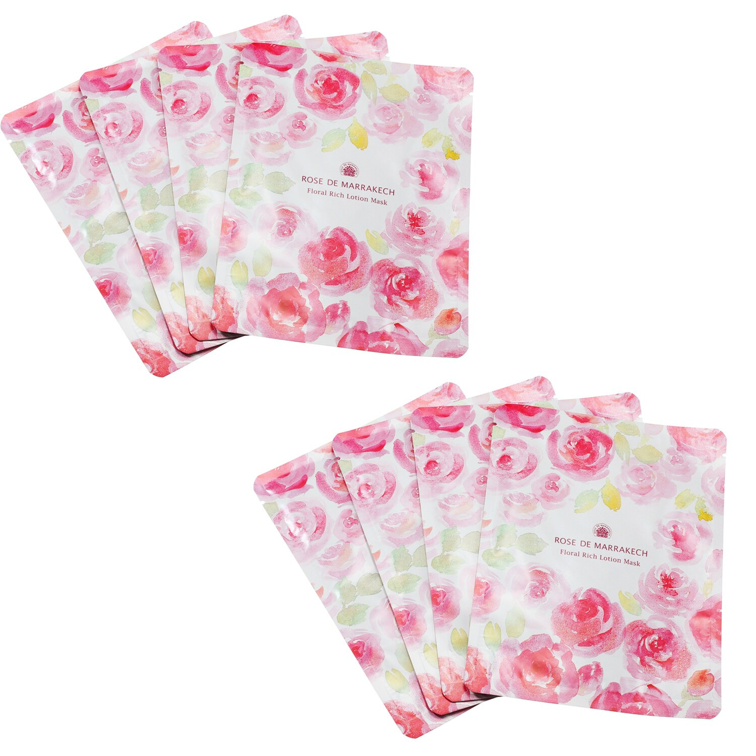 ローズ・ド・マラケシュ 首元までの特別サイズで 保湿・肌引き締めケア フローラル リッチローションマスク ２箱セット