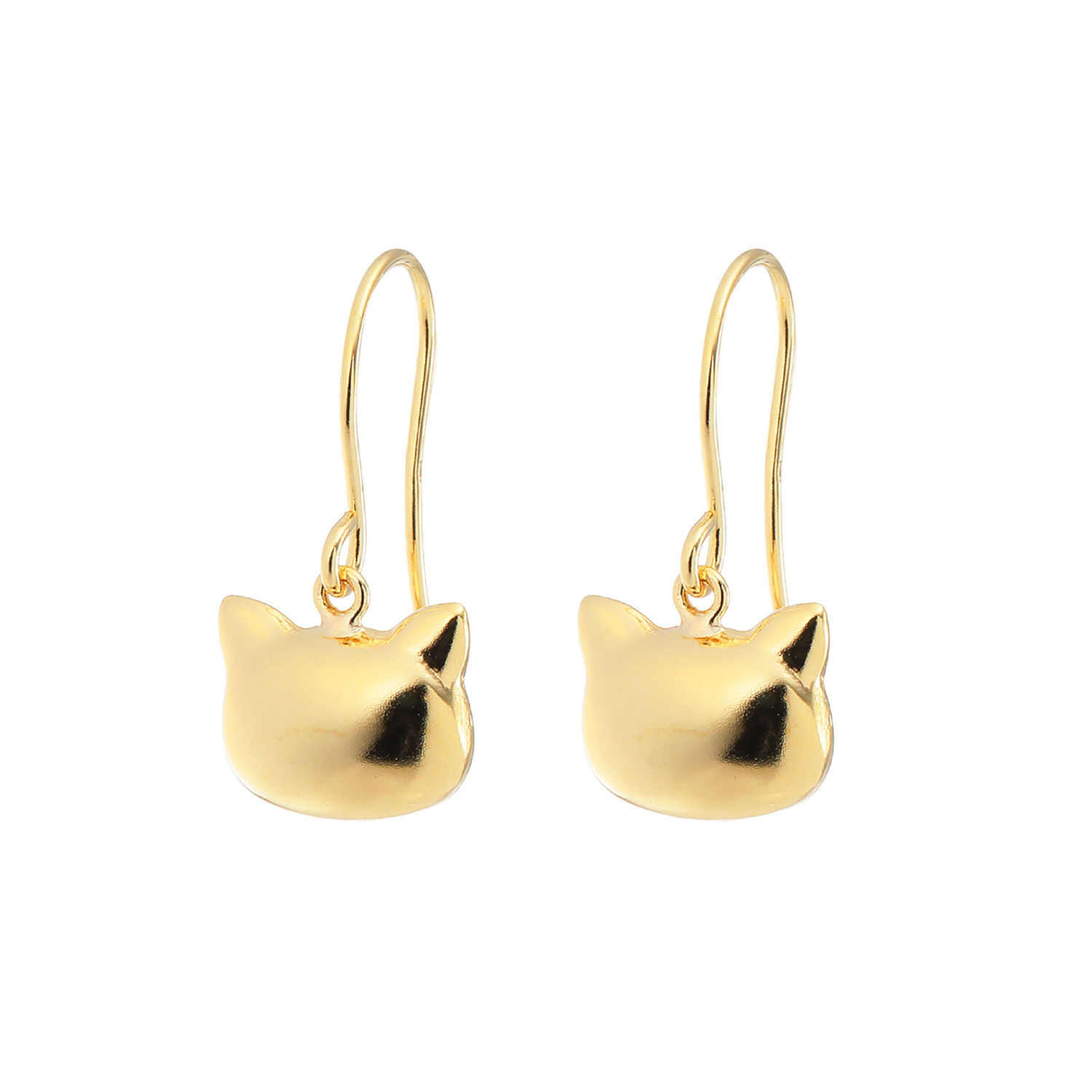 エムイー・ブリランテ １８Ｋ ねこモティーフ フックピアス
