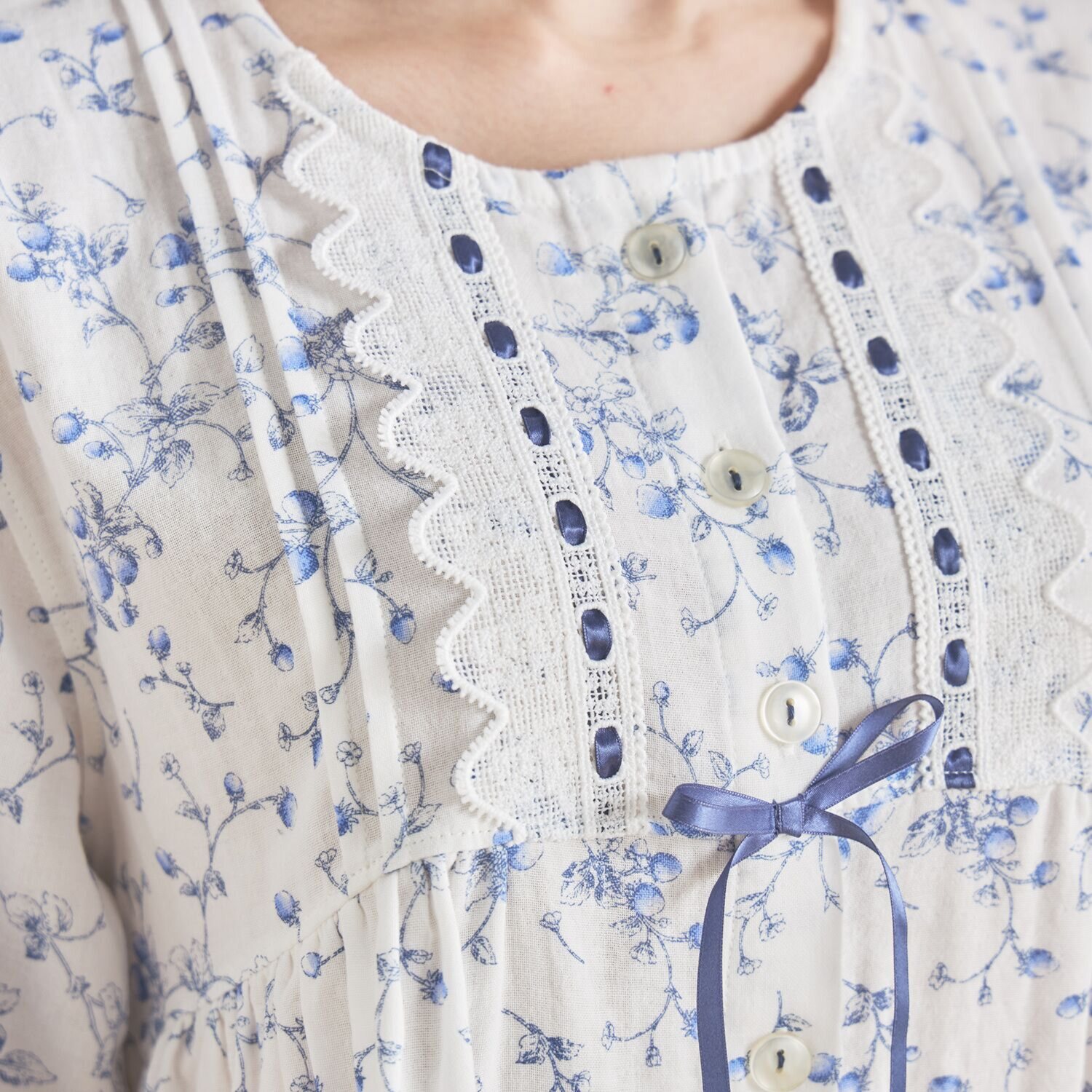 ナルエー コットン１００％ ダブルガーゼ ベリーガーデン パジャマ