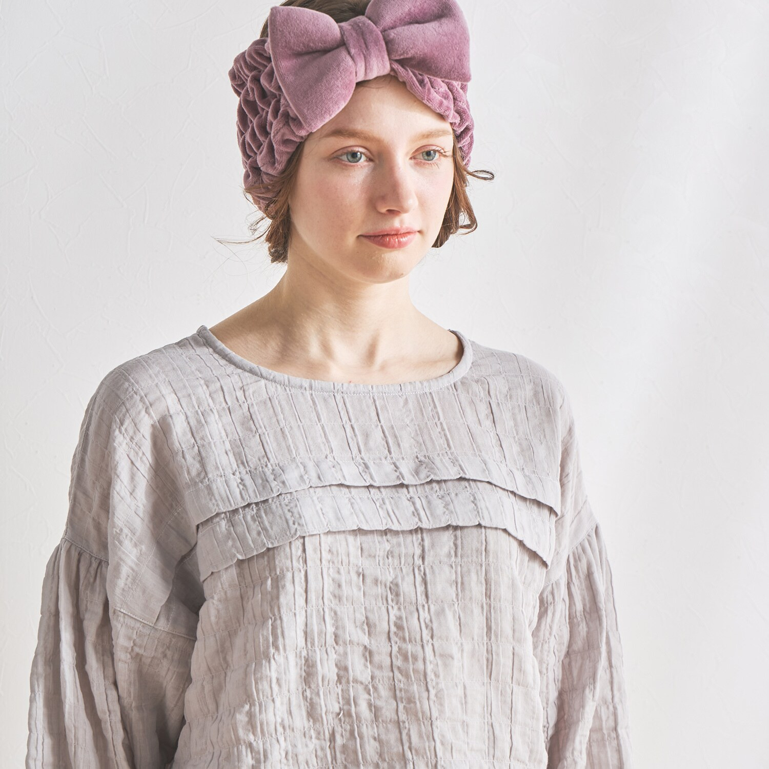 ナルエー コットンブレンド シャーリングダブルガーゼ パジャマ