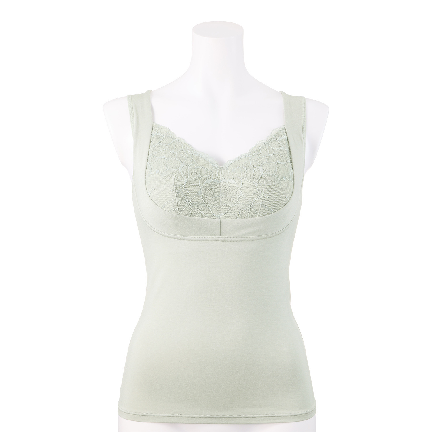 エレーヌ 抗菌防臭 シルキースムース ふわっと包んでバストＵＰ カップ付タンクトップ ２枚セット