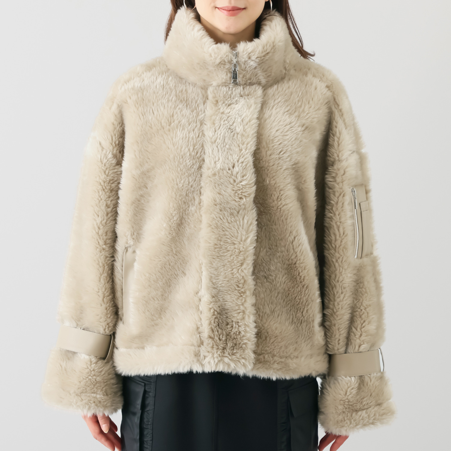 ヘブンアンドアース スエードボンディング ボアジャケット