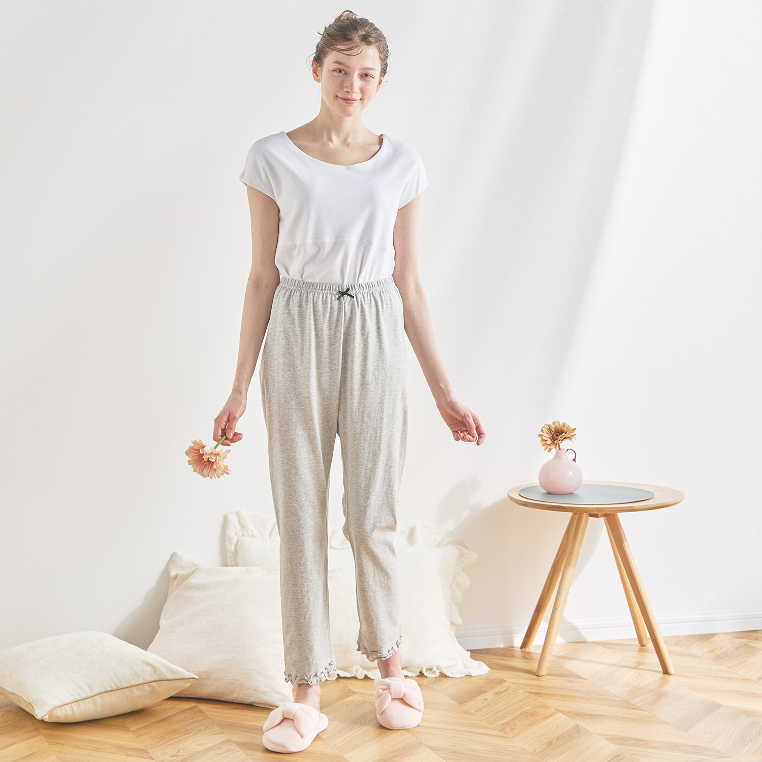 ナルエー コットン１００％ 天竺レギンス