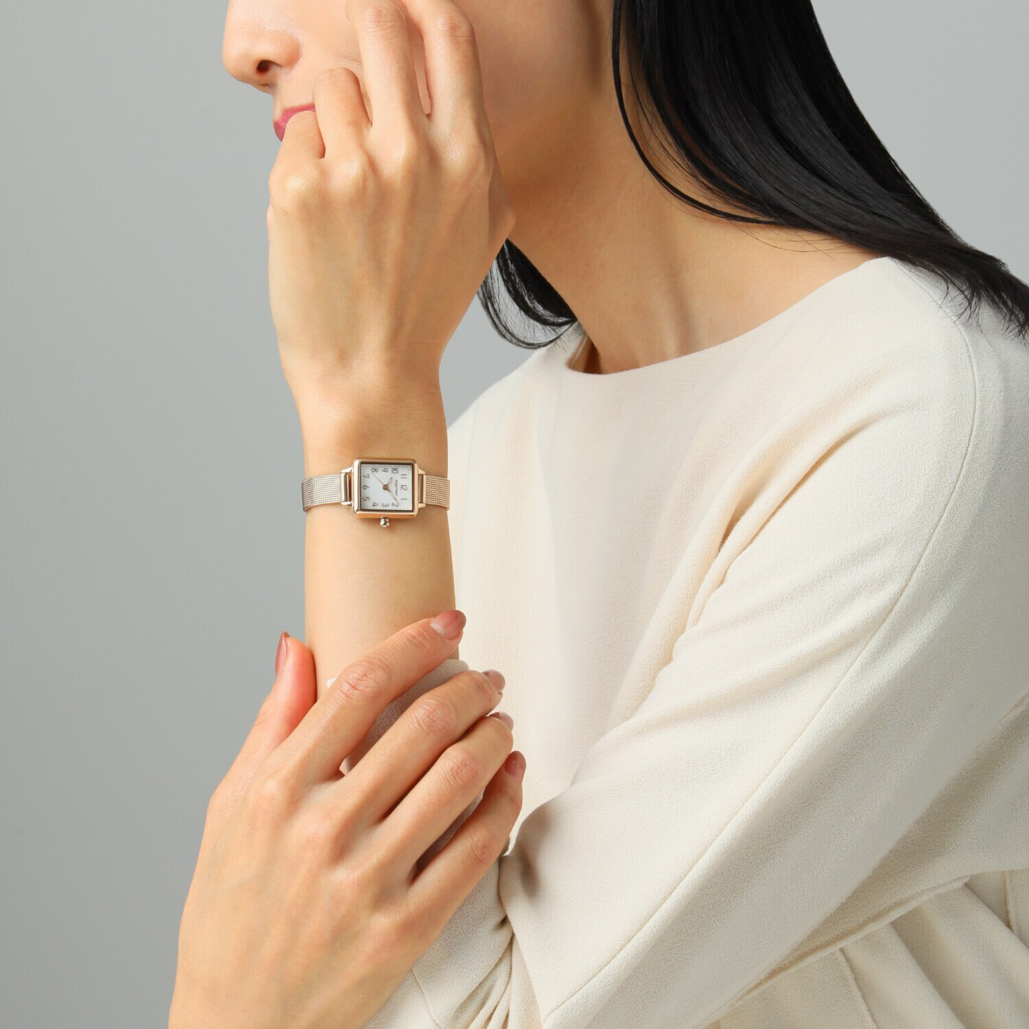 エンジェルハート リトルハート スクエアフェイスウォッチ ＜ピンクゴールドカラー＞