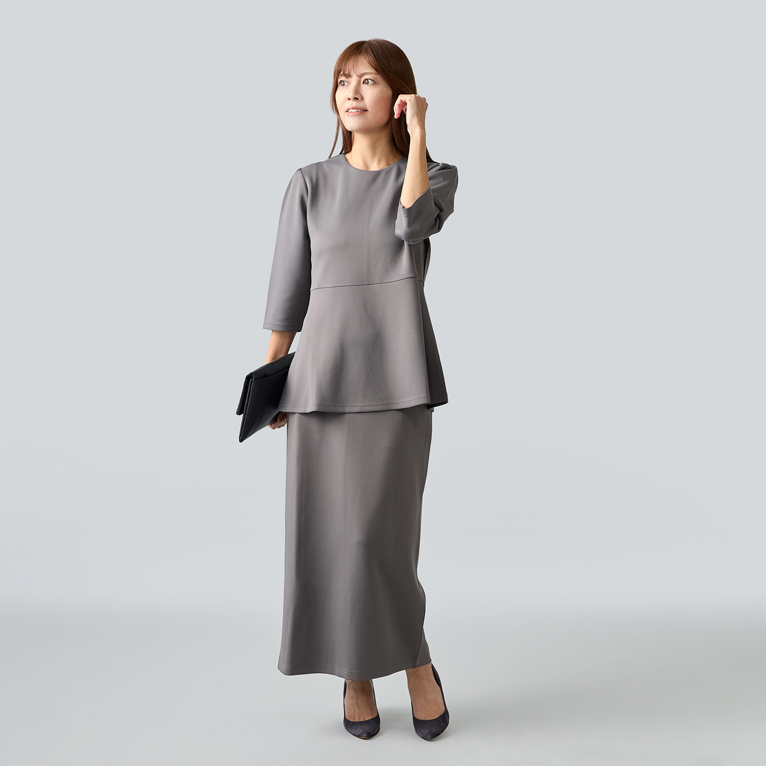 マンスリートライミー 着回し抜群 きれいシルエット トップス＆パンツセット