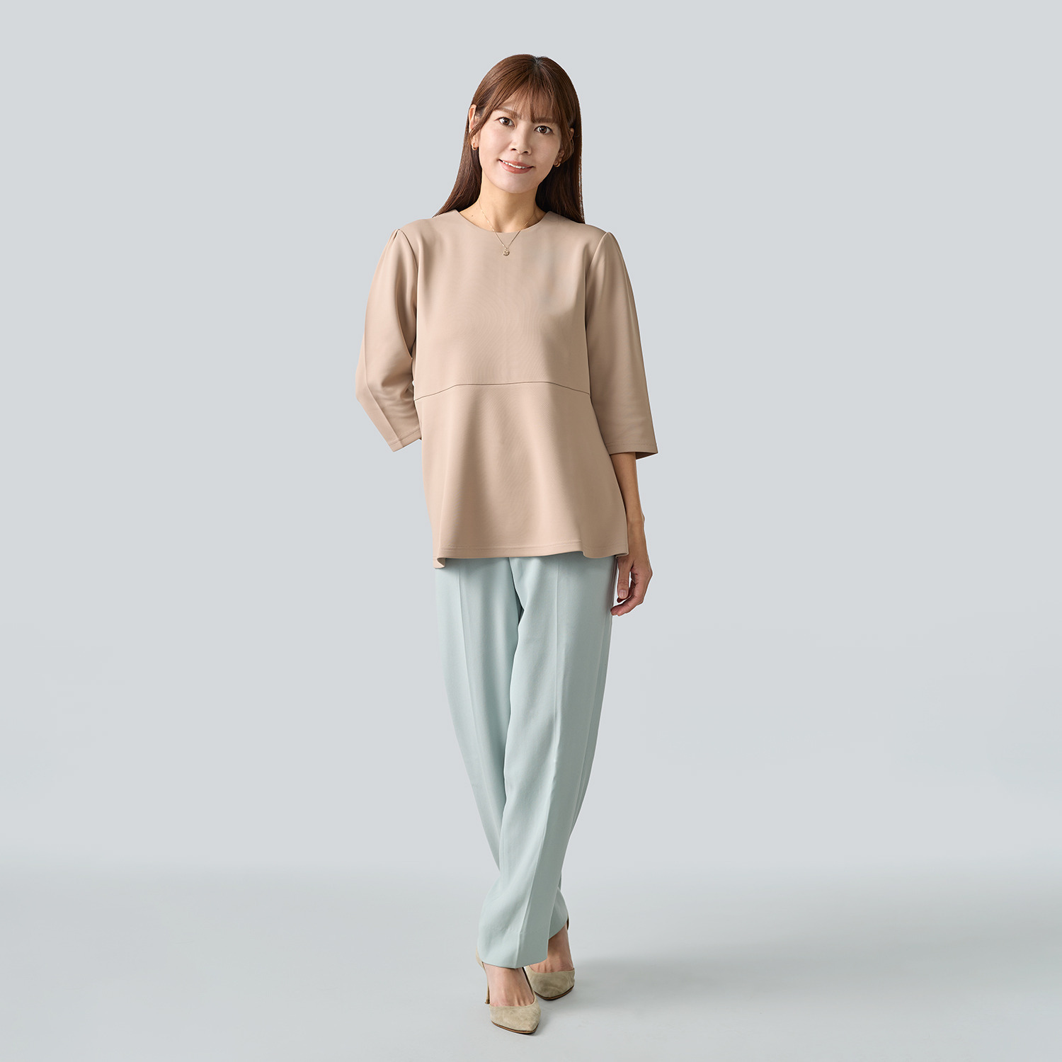 マンスリートライミー 着回し抜群 きれいシルエット トップス＆パンツセット