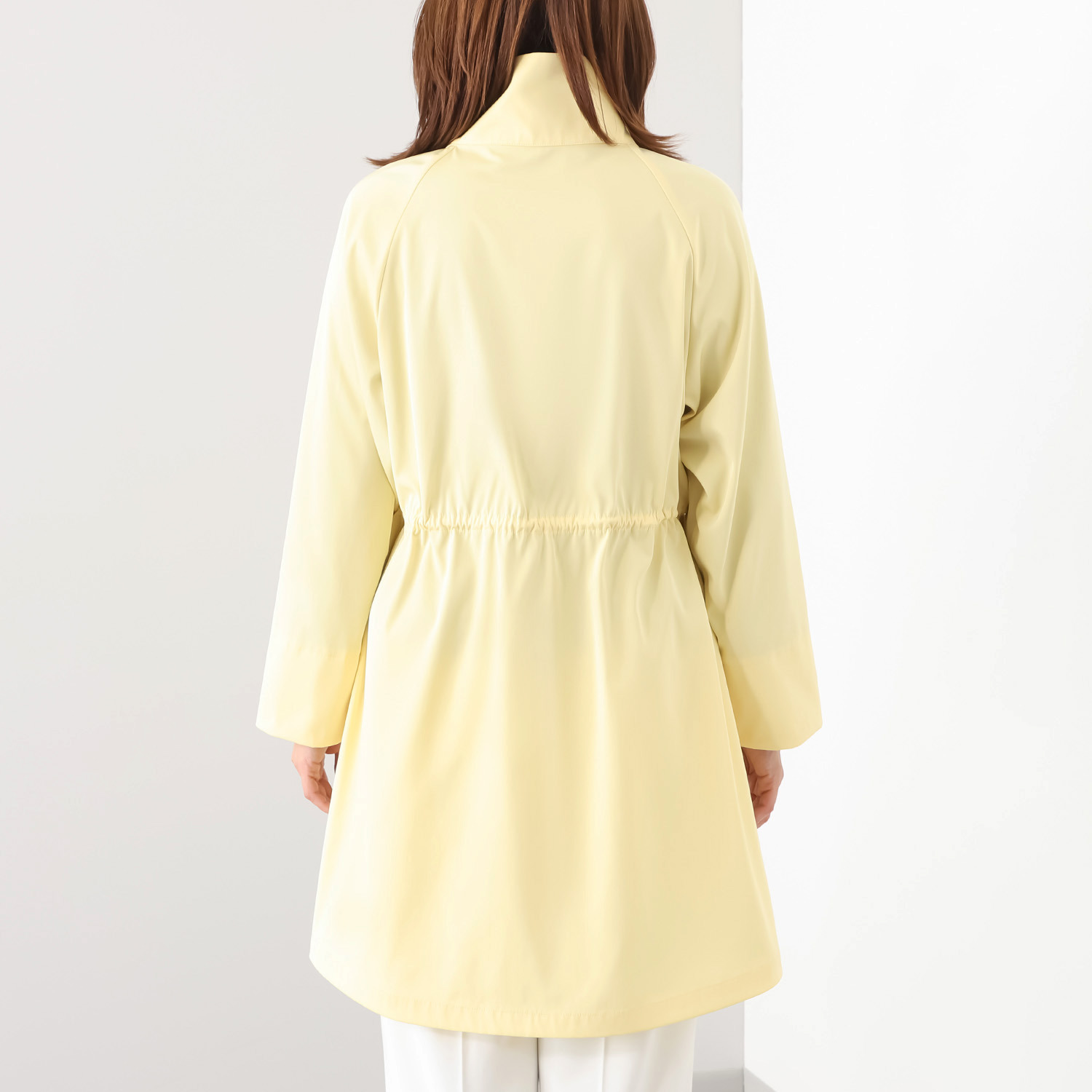 メリオン 春にうれしい機能素材使用 ハイネック Ａラインシルエット スプリングコート