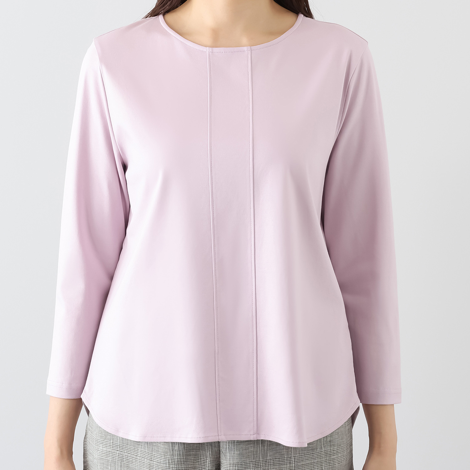 メリオン スーピマコットン１００％ なめらかで至福の着心地 切替デザインプルオーバー