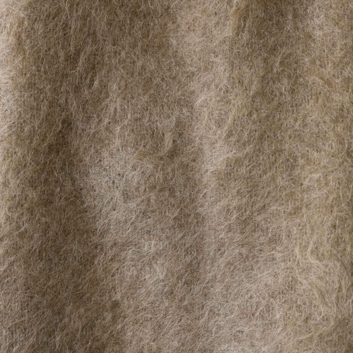 ネイチャーズ 無染色ヤク ファー加工 Ａラインカーディガン