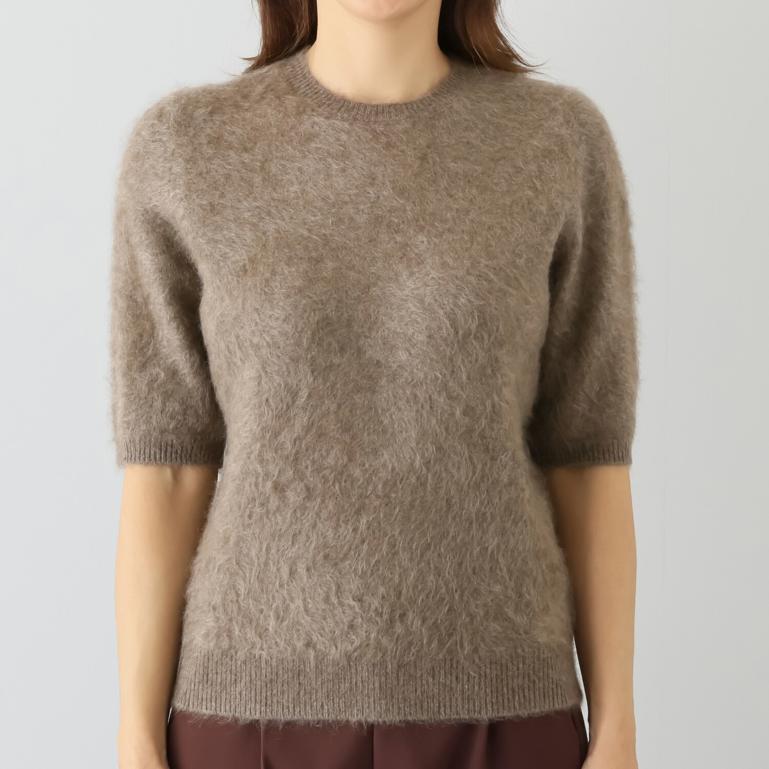 ネイチャーズ 無染色ヤク ファー加工 半袖プルオーバー