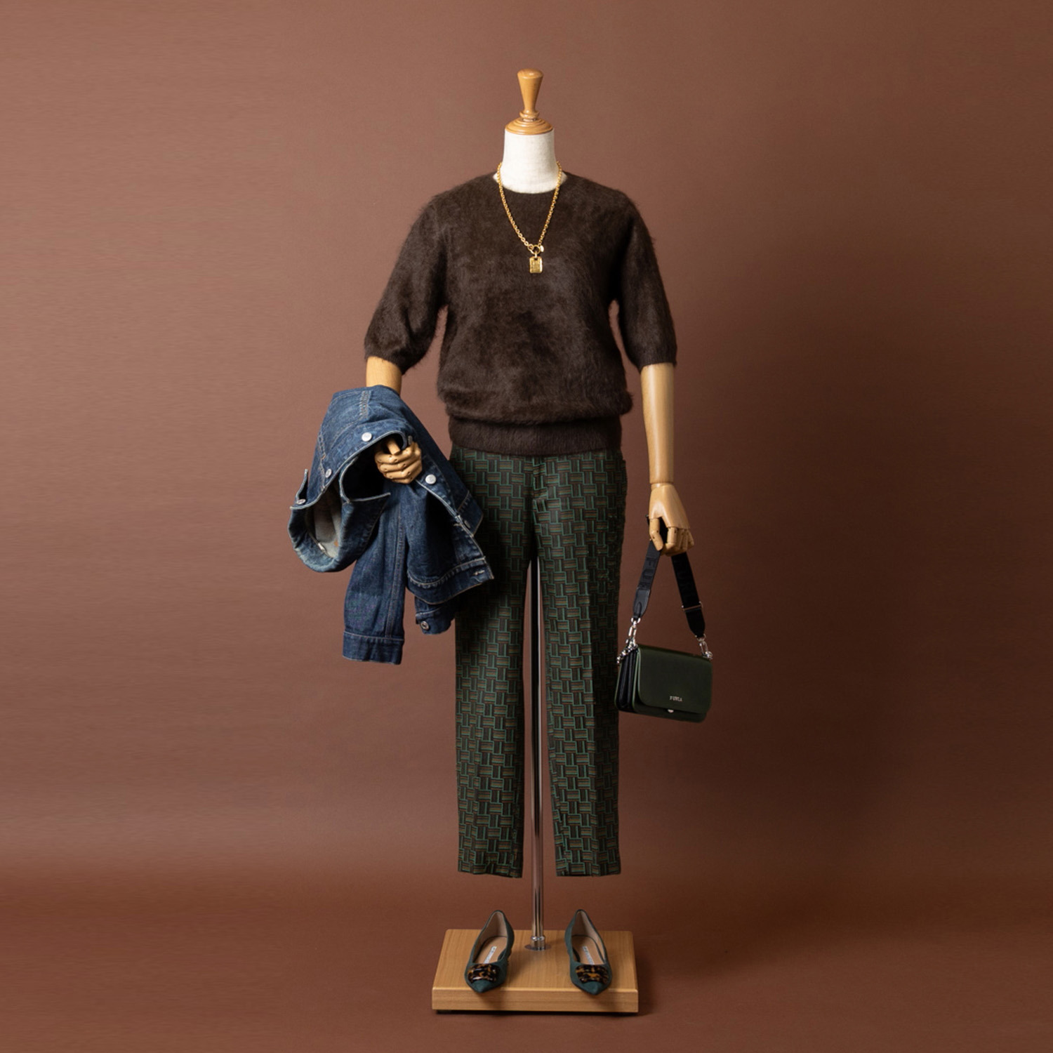 ネイチャーズ 無染色ヤク ファー加工 半袖プルオーバー