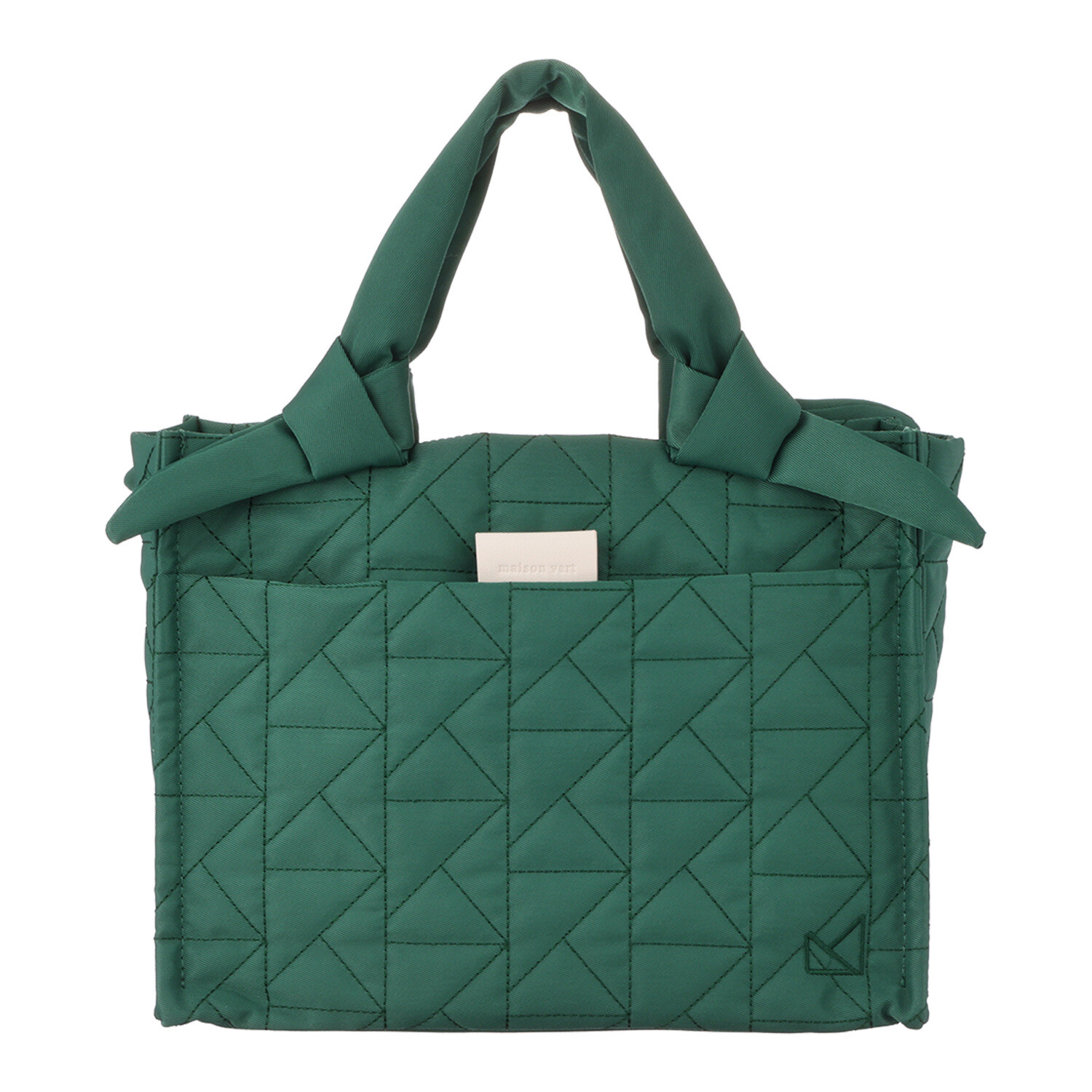 メゾンヴェール はっ水ナイロン リボンハンドル ＭＶキルティング ２ウェイトートバッグ ＜ポーチ付＞