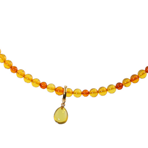 石友蔵出しコレクション 琥珀 マルチカラー ペンダント