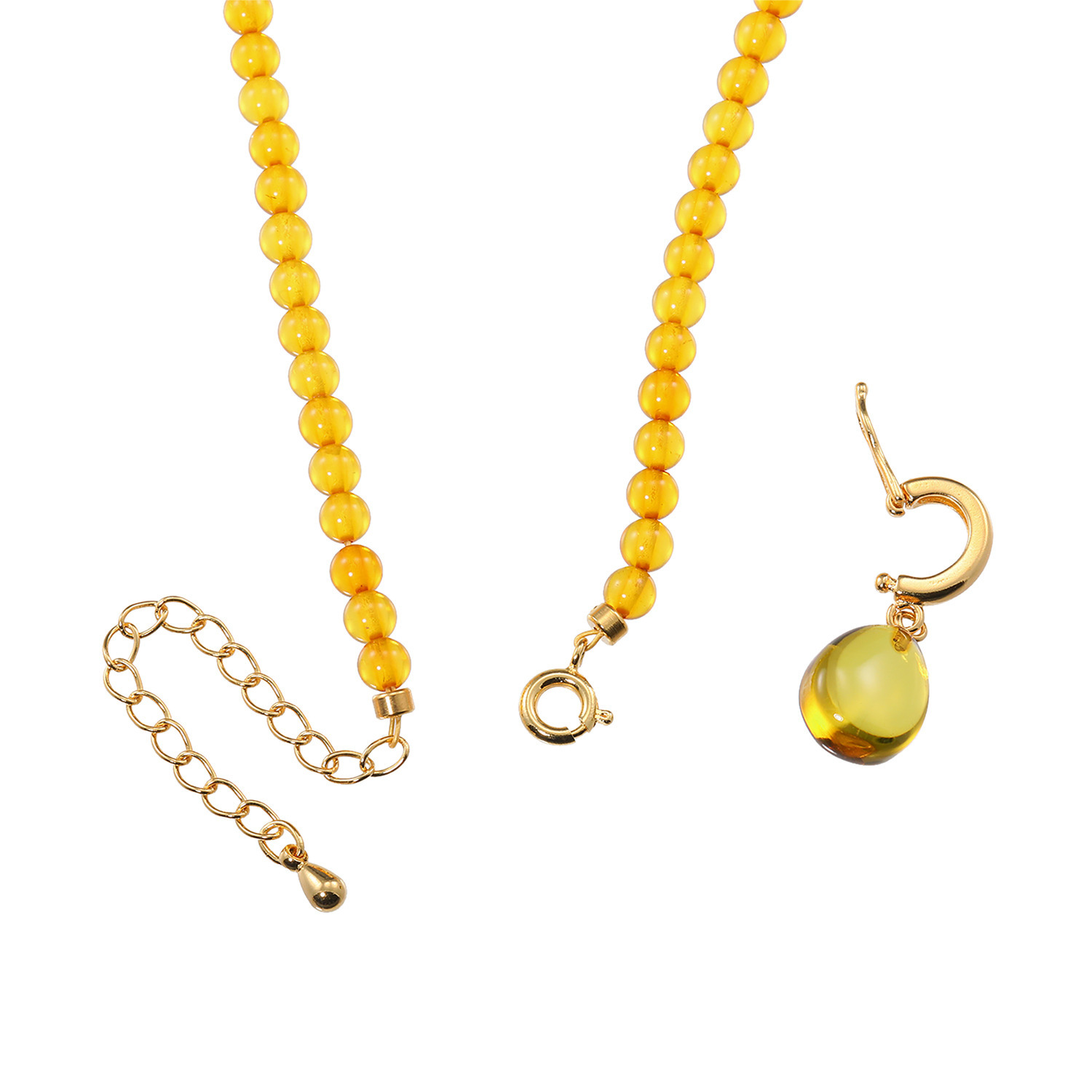 石友蔵出しコレクション 琥珀 マルチカラー ペンダント