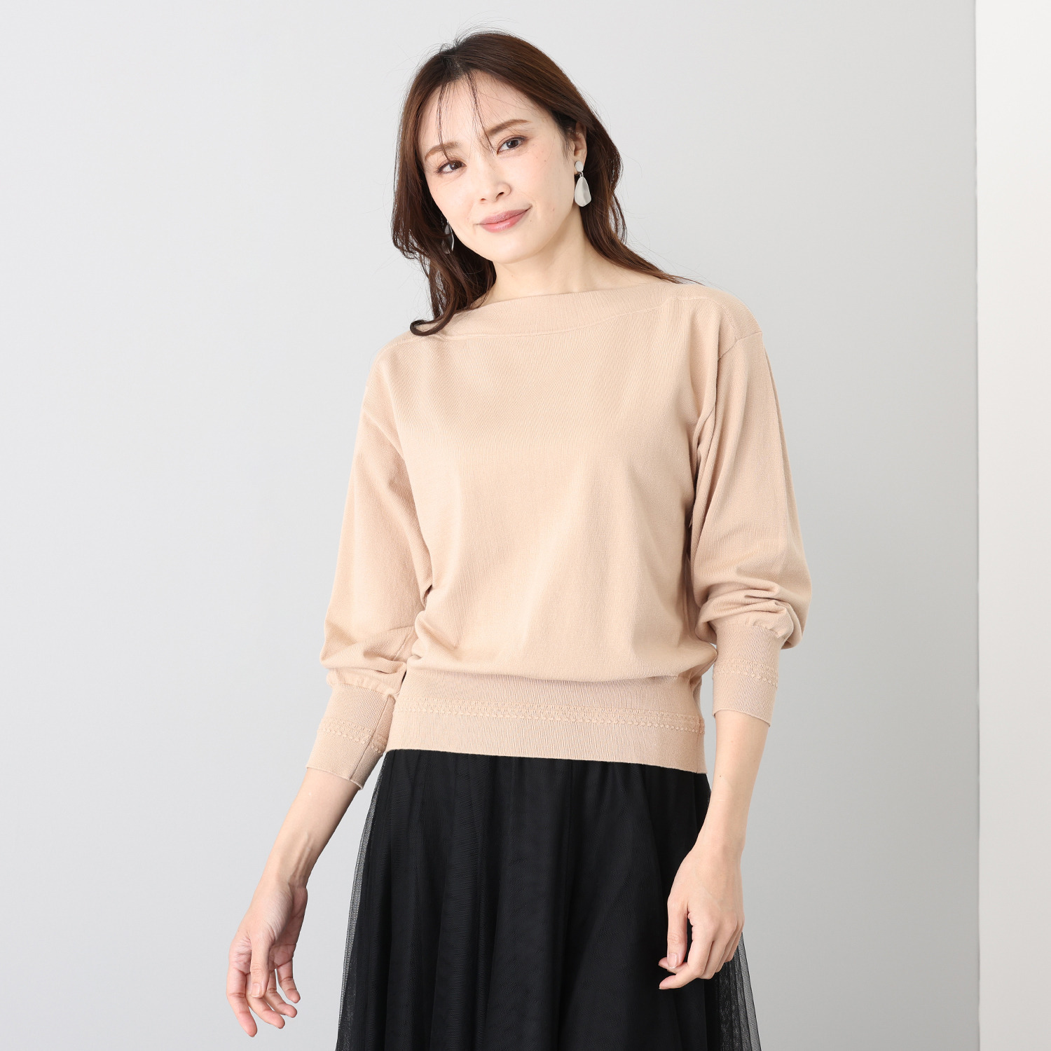 ベラデッソグラツィア コットンシルクリネン ニットプルオーバー