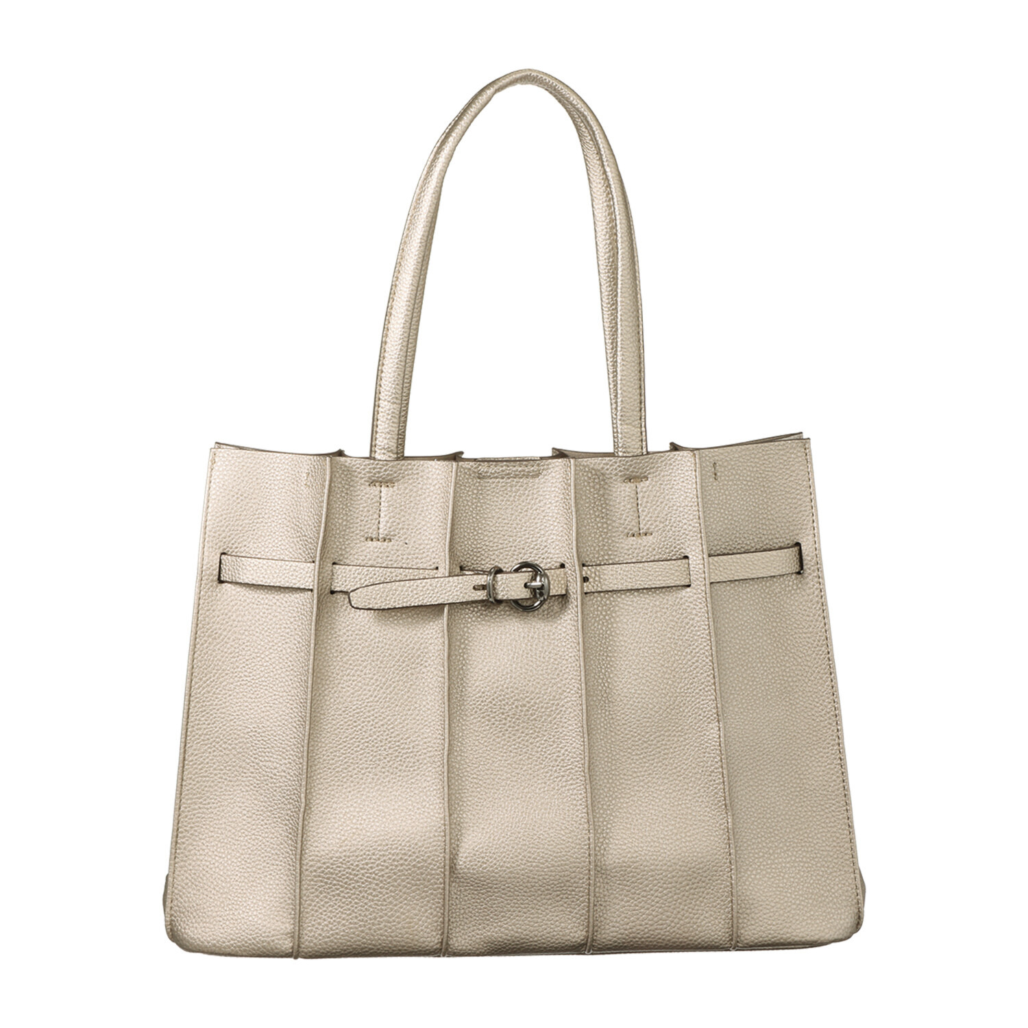 グッシオイタリー 軽量プリーツデザイン ベルトモティーフ トートバッグ