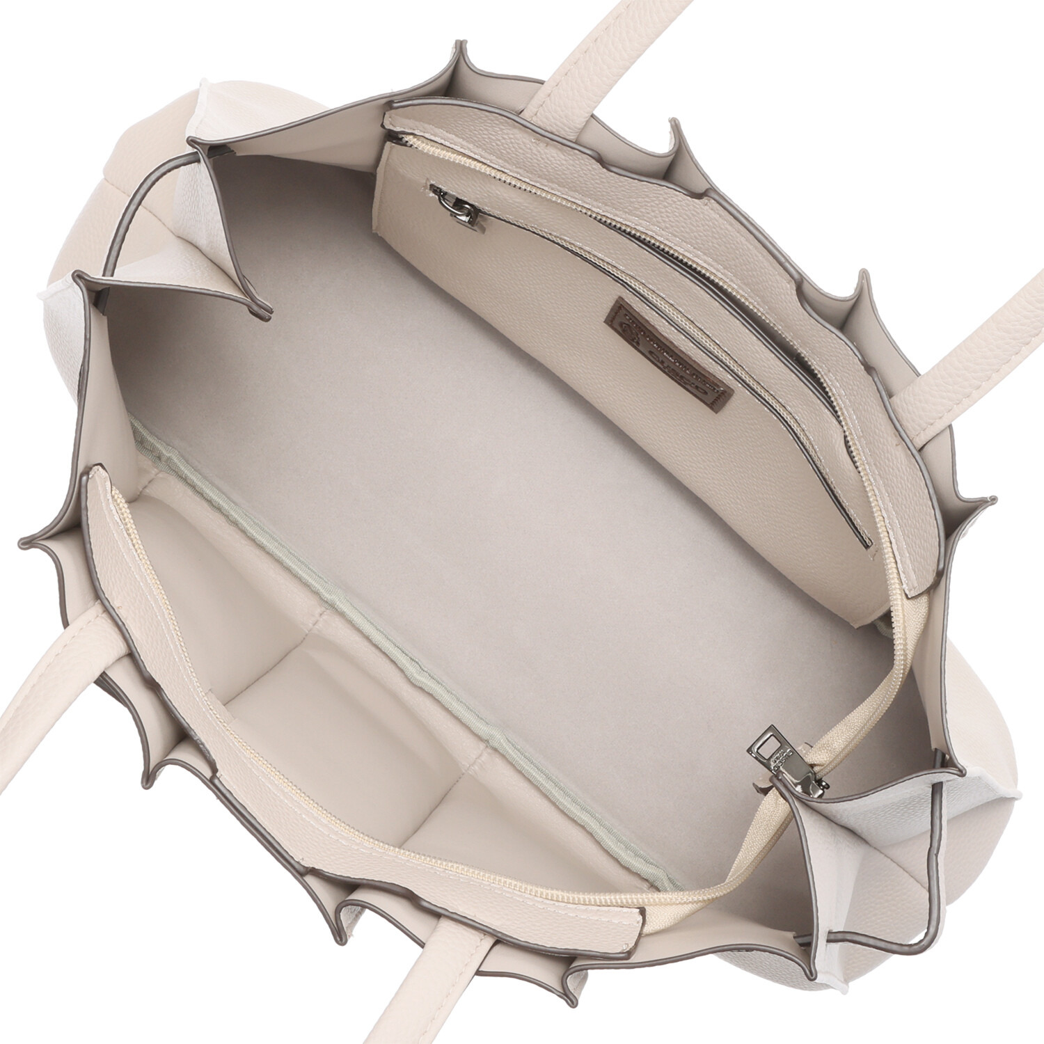 グッシオイタリー 軽量プリーツデザイン ベルトモティーフ トートバッグ